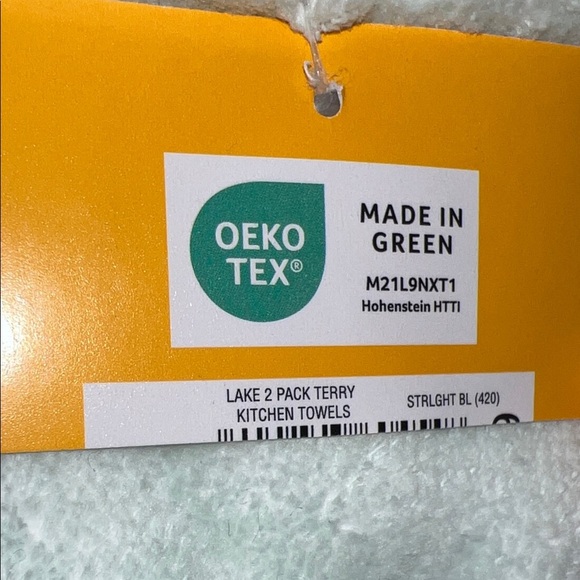 'Gone to the Lake' Kitchen Towel - White and Green - Picture 4 of 4